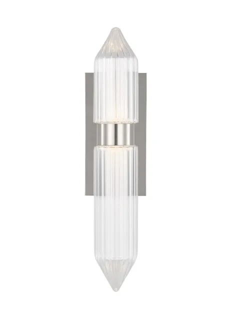 Langston Large LED Wall Sconce in Polished Nickel