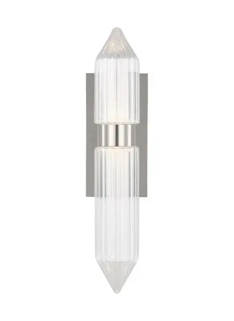 Langston Large LED Wall Sconce in Polished Nickel