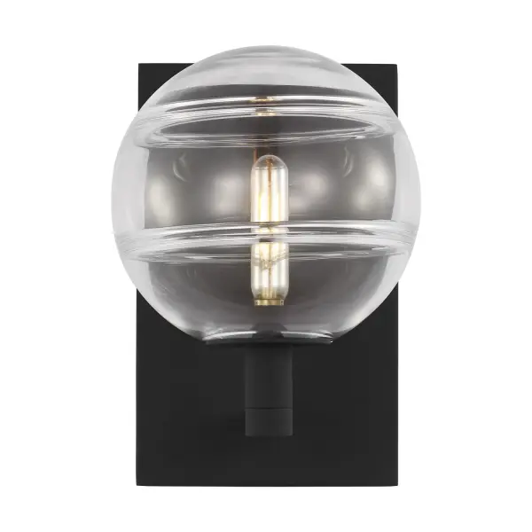 Sedona One Light Wall Sconce in Nightshade Black