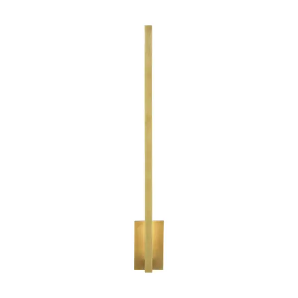 The Stagger LED Wall Sconce by Mick De Giulio delivers sophisticated indirect lighting through a slender profile that blends seamlessly into modern interiors. Its concealed LED source and optional flush canopy create an ultra-minimalist aesthetic.