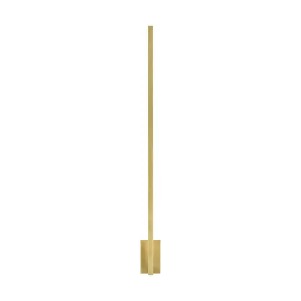 The Stagger LED Wall Sconce by Mick De Giulio delivers sophisticated indirect lighting through a minimalist 37-inch vertical design. Natural brass finish and concealed LED create elegant ambient illumination ideal for modern interiors.
