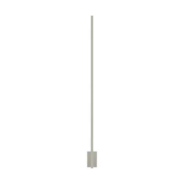 Designed by Mick De Giulio, this substantial 49-inch wall sconce delivers sophisticated indirect lighting with a minimalist profile. The slender metal body conceals integrated LED technology while the polished nickel finish adds refined elegance.