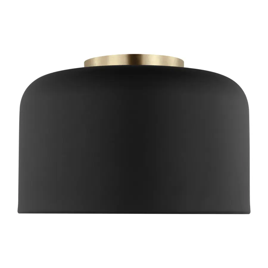 Malone One Light Flush Mount in Midnight Black