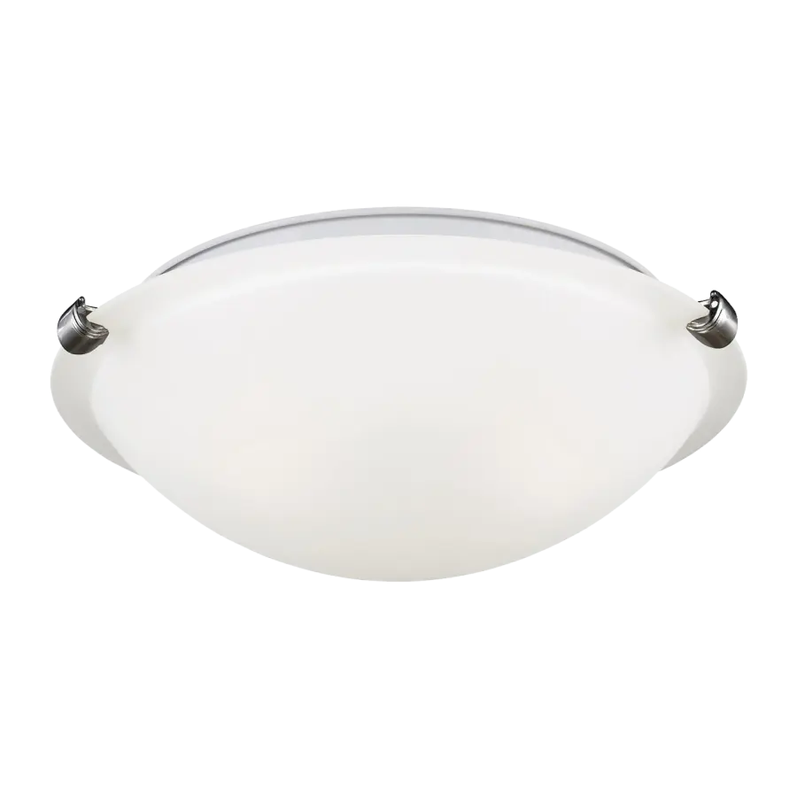 Two Light Flush Mount in Brushed Nickel