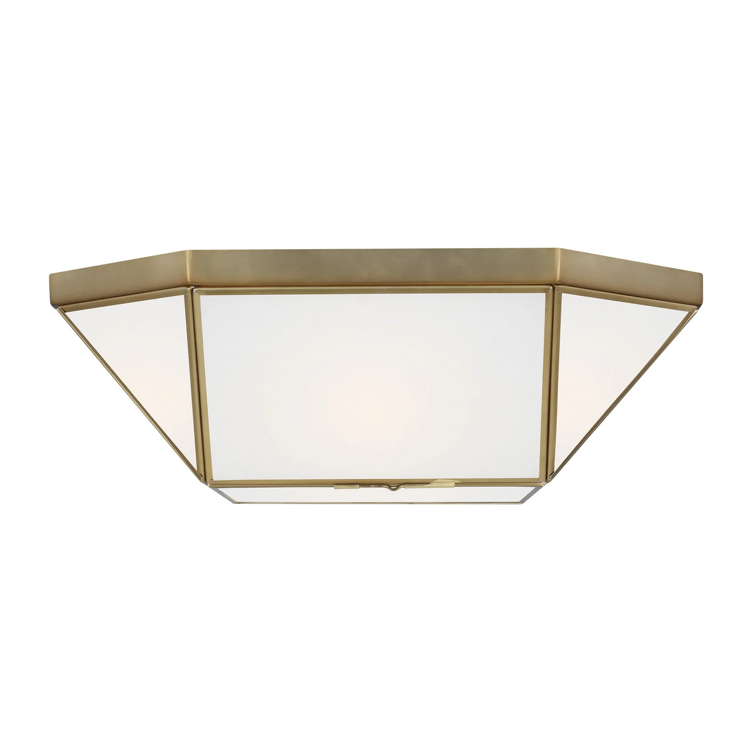 Morrison Two Light Flush Mount in Satin Brass