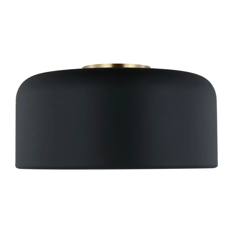 Malone One Light Flush Mount in Midnight Black