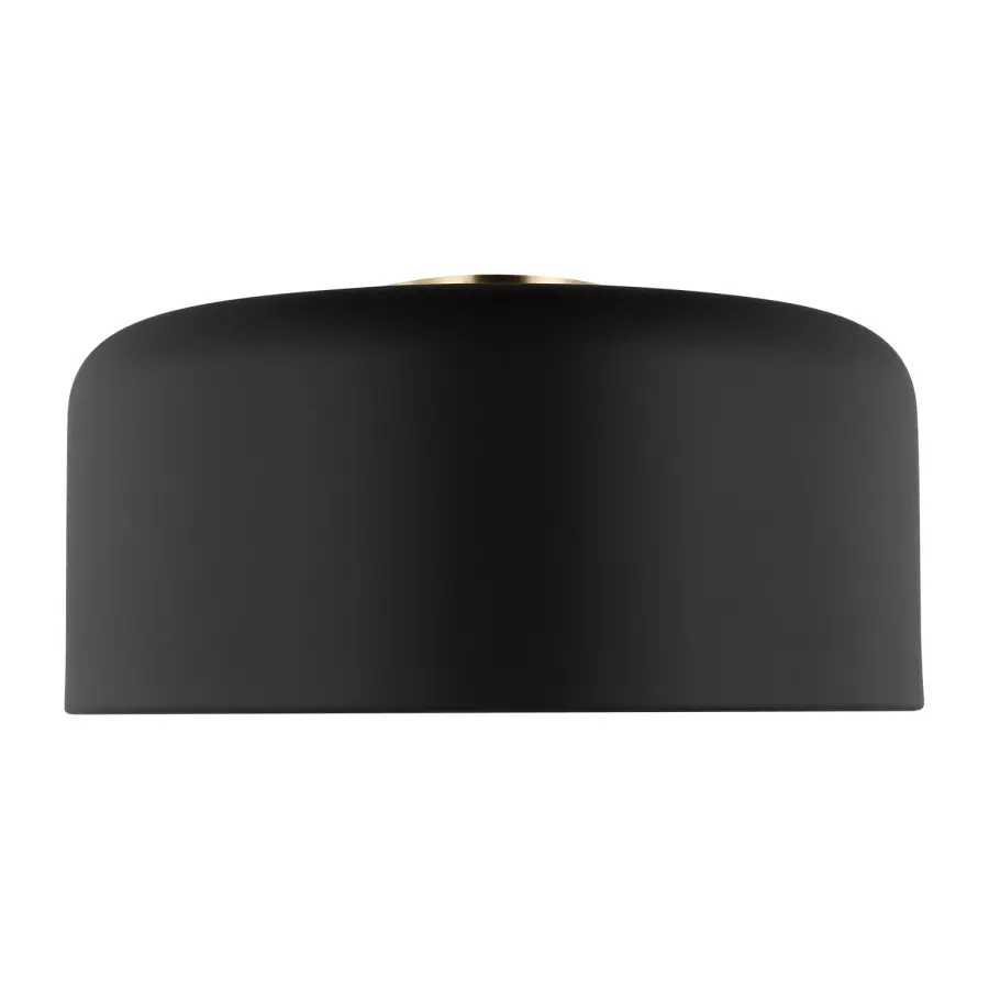 Malone One Light Flush Mount in Midnight Black
