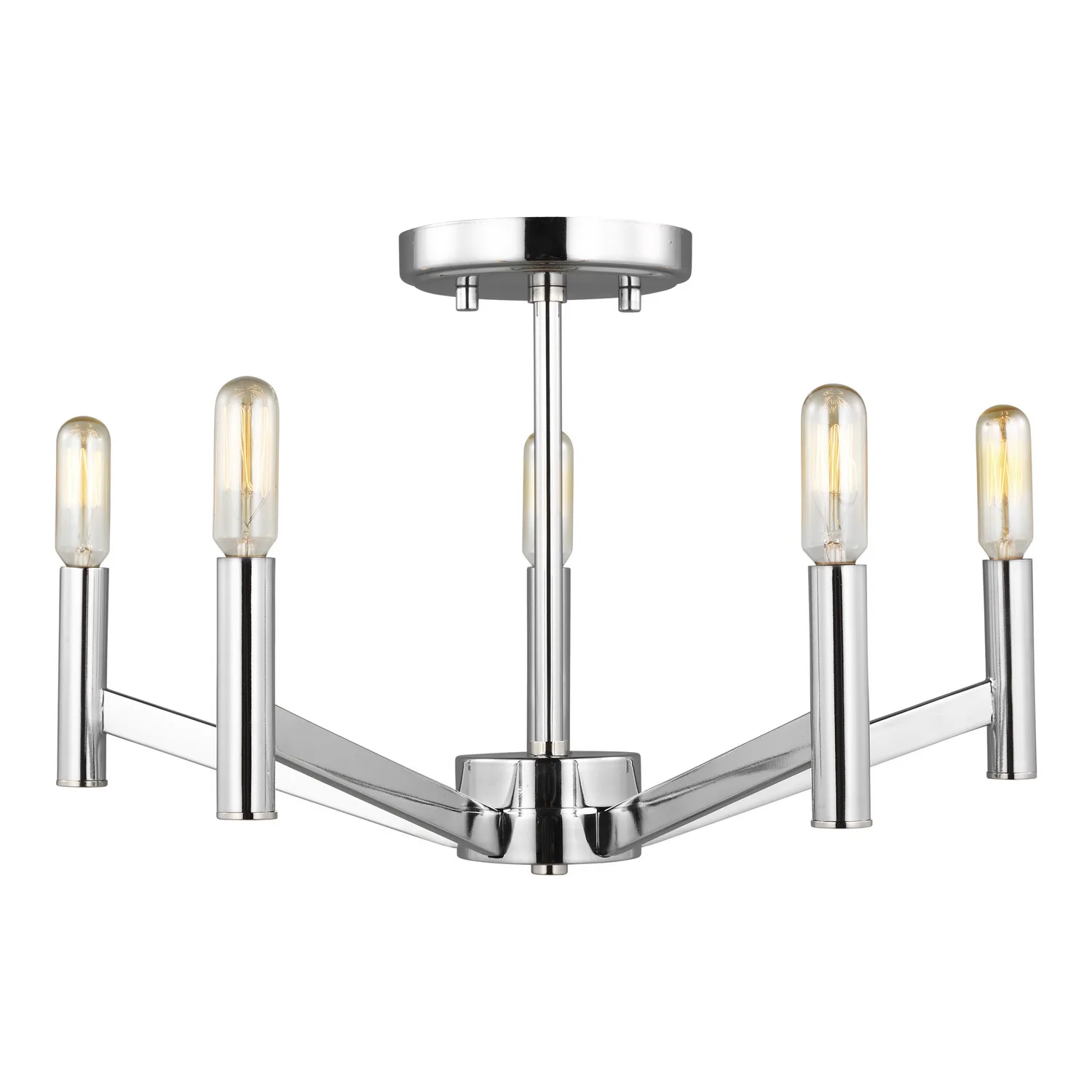 Vector Five Light Semi-Flush Mount in Chrome