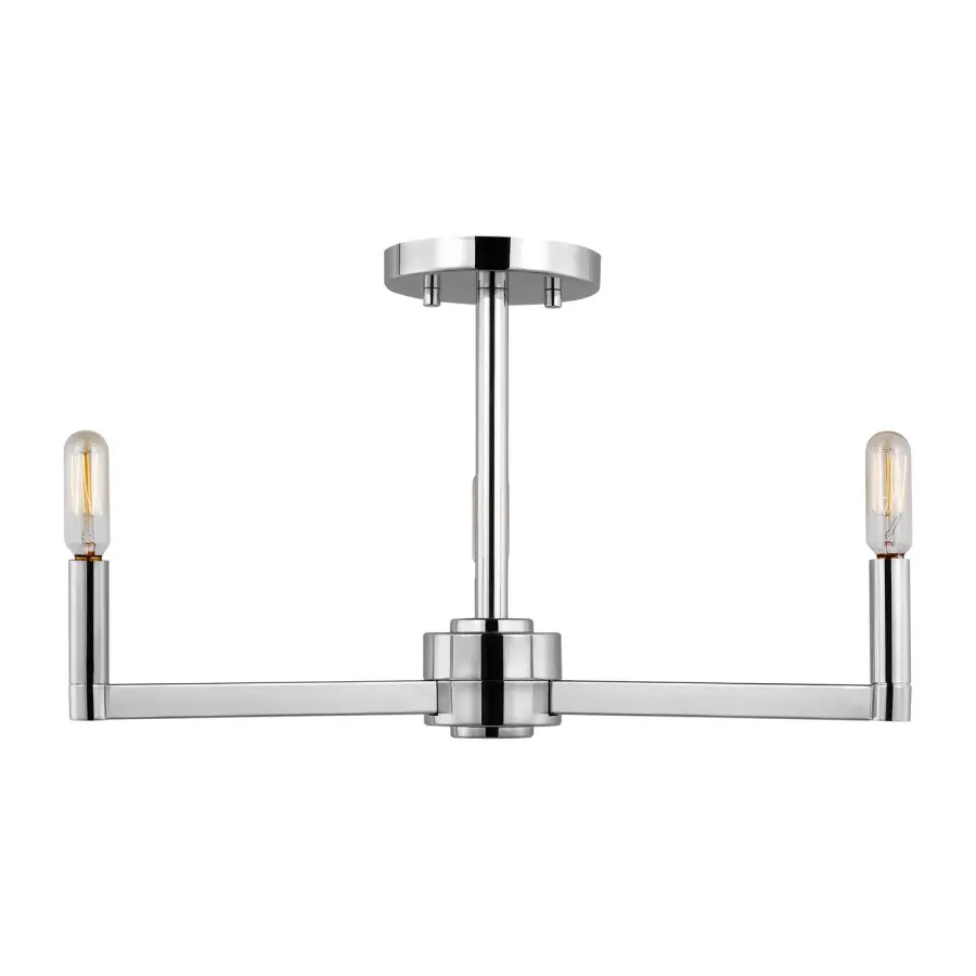 Fullton Three Light Semi-Flush Mount in Chrome
