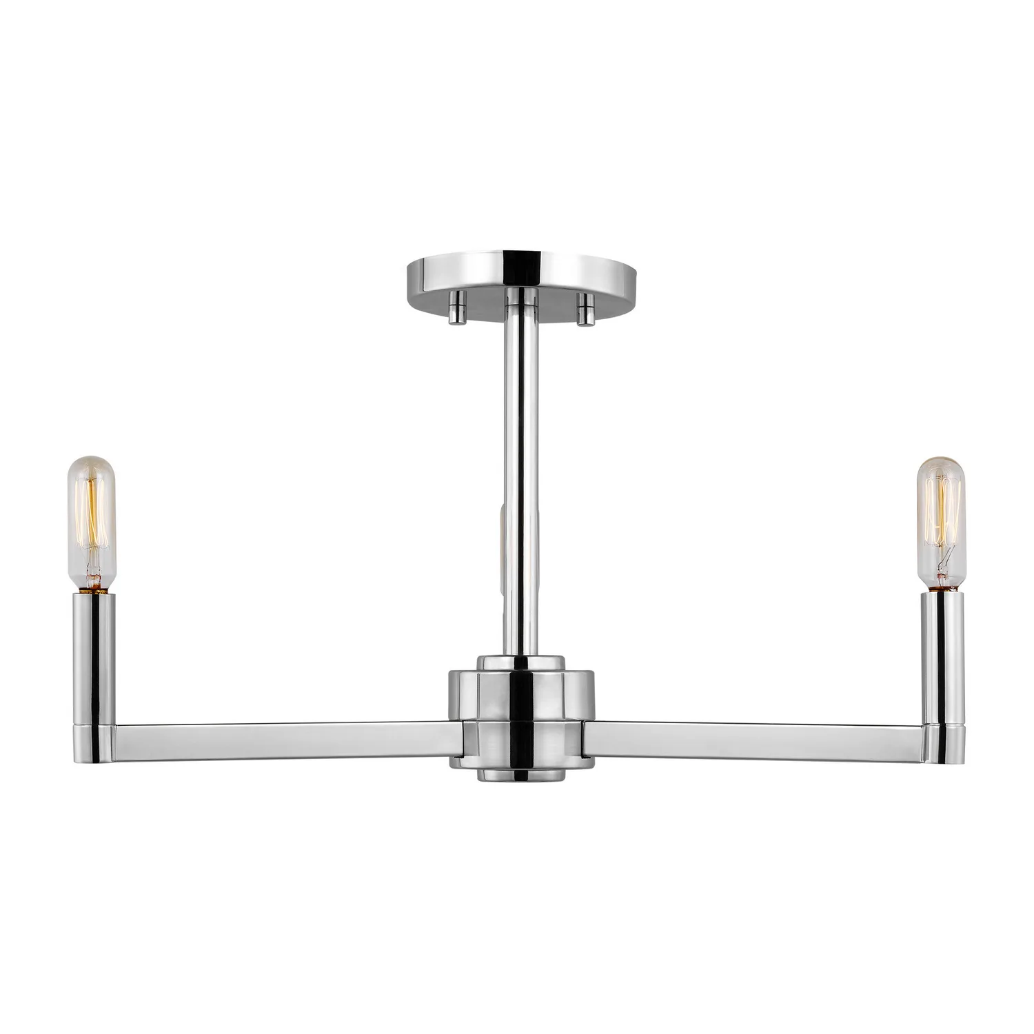 Fullton 3-Light LED Semi-Flush Mount in Chrome
