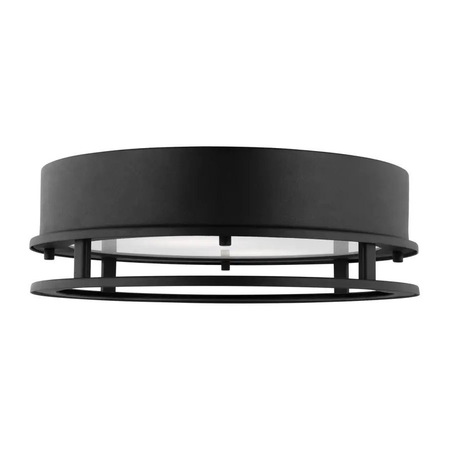 Union LED Outdoor Flush Mount in Black