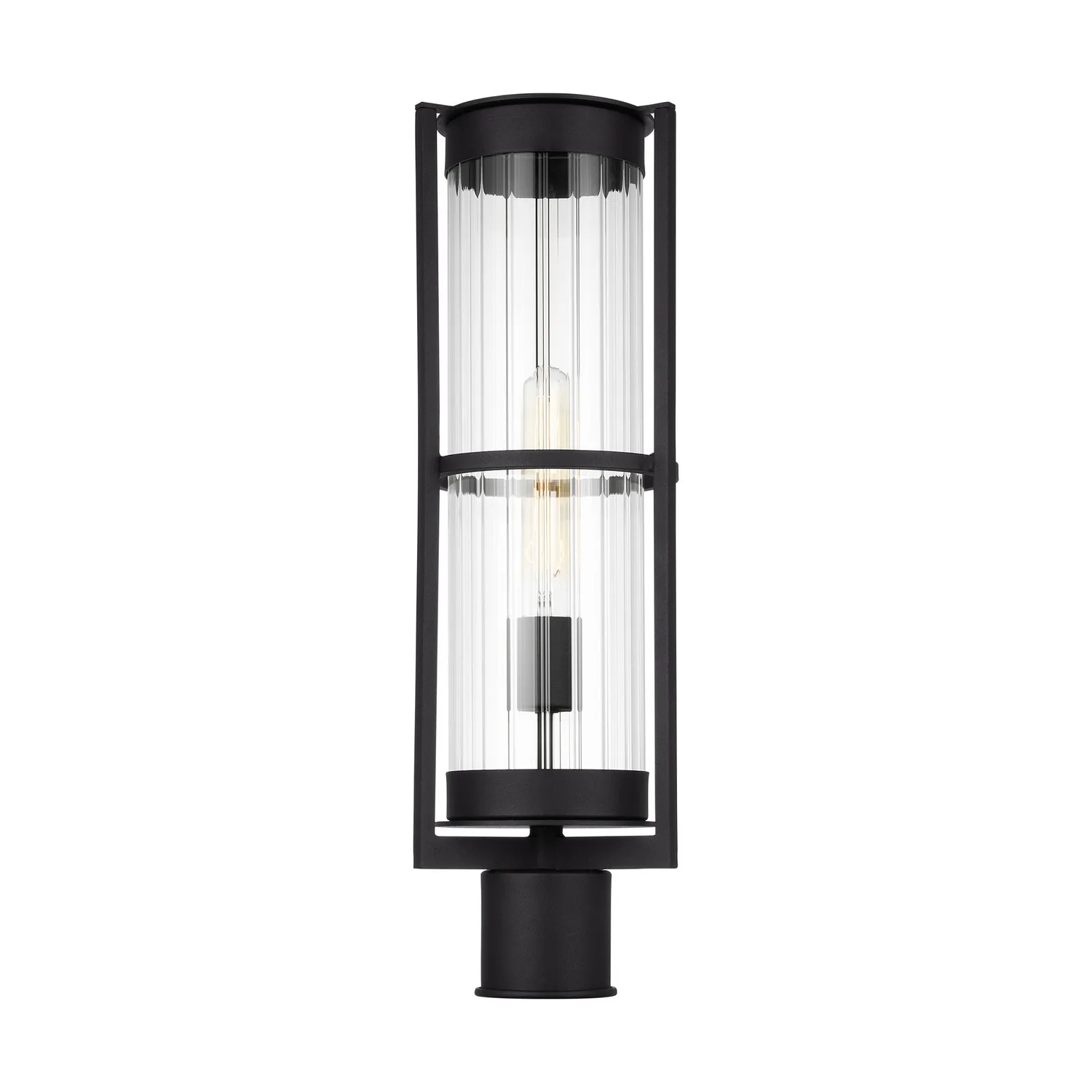 Alcona One Light Outdoor Post Lantern in Black