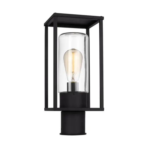 The Vado post lantern combines timeless traditional styling with modern durability. Its clear glass inlay and sleek aluminum construction make it a versatile choice for various outdoor settings.