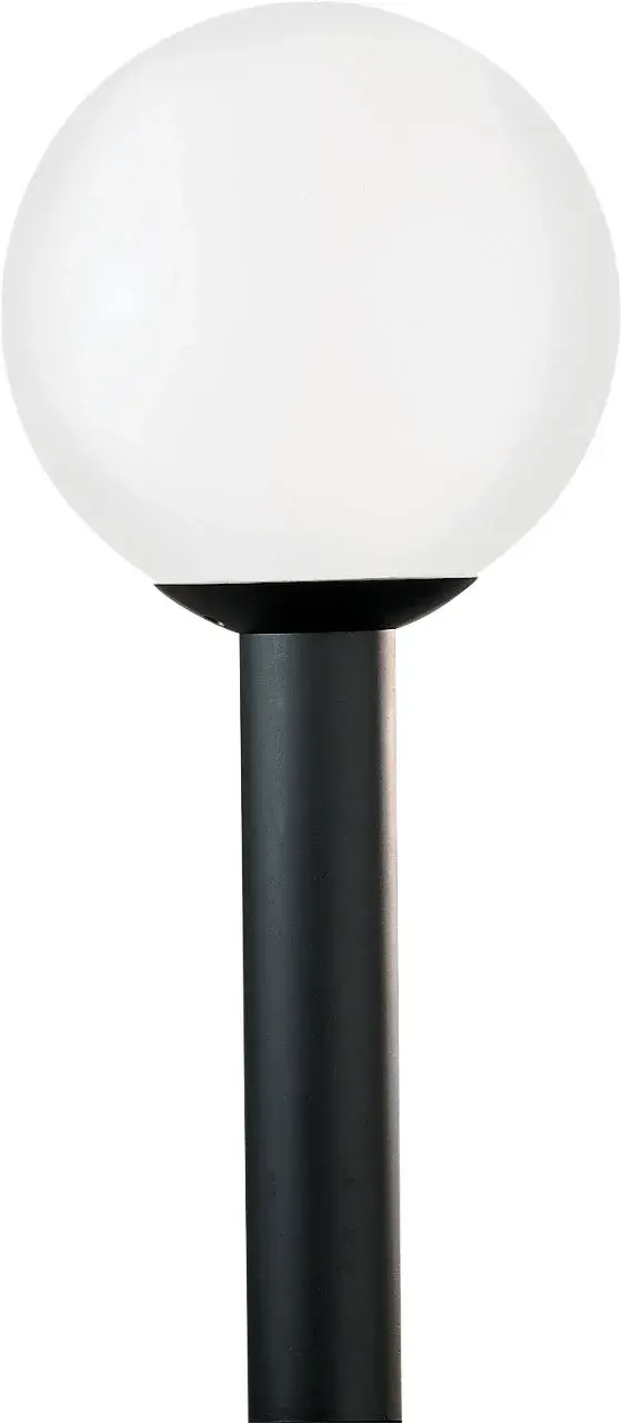 A timeless 14-inch globe post lantern in clean white finish, perfect for illuminating driveways, walkways, and outdoor living spaces with traditional charm and weather-resistant durability.