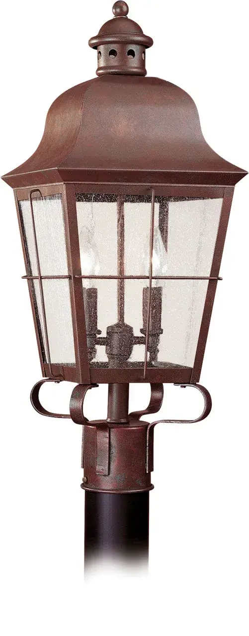 Chatham 23" Post Lantern in Weathered Copper
