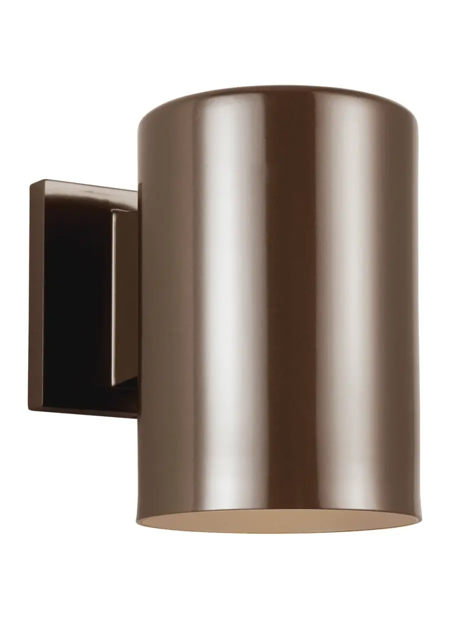Outdoor Cylinders One Light Wall Lantern in Bronze