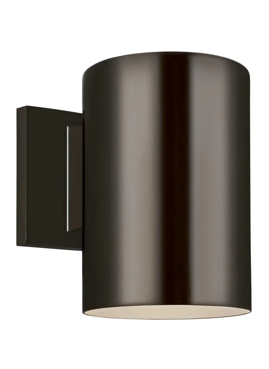 Outdoor Cylinders One Light Wall Lantern in Bronze