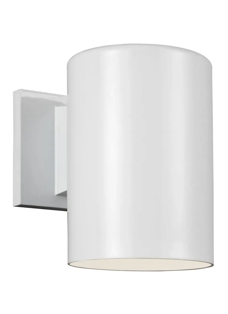 Outdoor Cylinders One Light Outdoor Wall Lantern in White