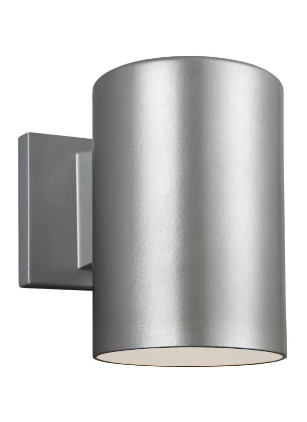 A sleek, minimalist outdoor wall fixture that combines modern aesthetics with practical wet-rated durability. The cylindrical design and brushed nickel finish complement contemporary architecture while providing reliable illumination.