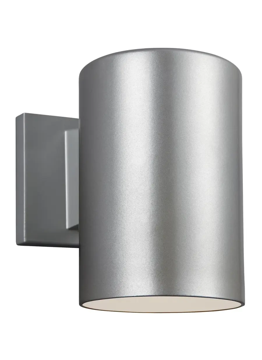 Outdoor Cylinders One Light Outdoor Wall Lantern in Painted Brushed Nickel