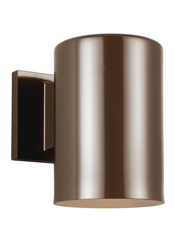 A sleek, cylindrical outdoor wall lantern that delivers 800 lumens of warm LED light in a compact 5-inch profile. Energy Star qualified with wet location rating makes it ideal for exposed outdoor areas.