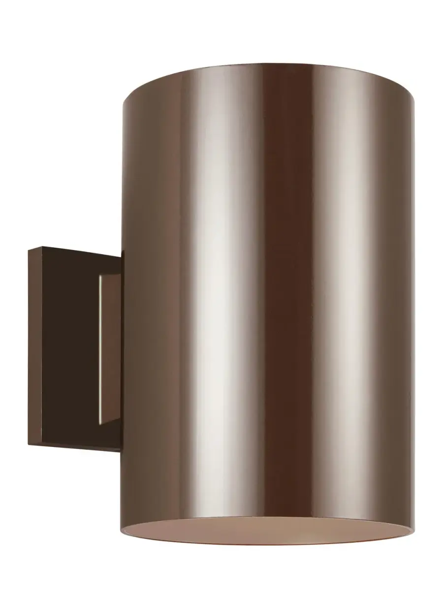 Outdoor Cylinders One Light Wall Lantern in Bronze