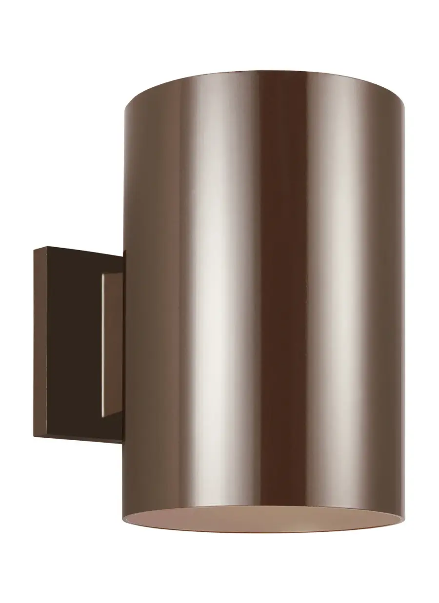 Outdoor Cylinders One Light Outdoor Wall Lantern in Bronze