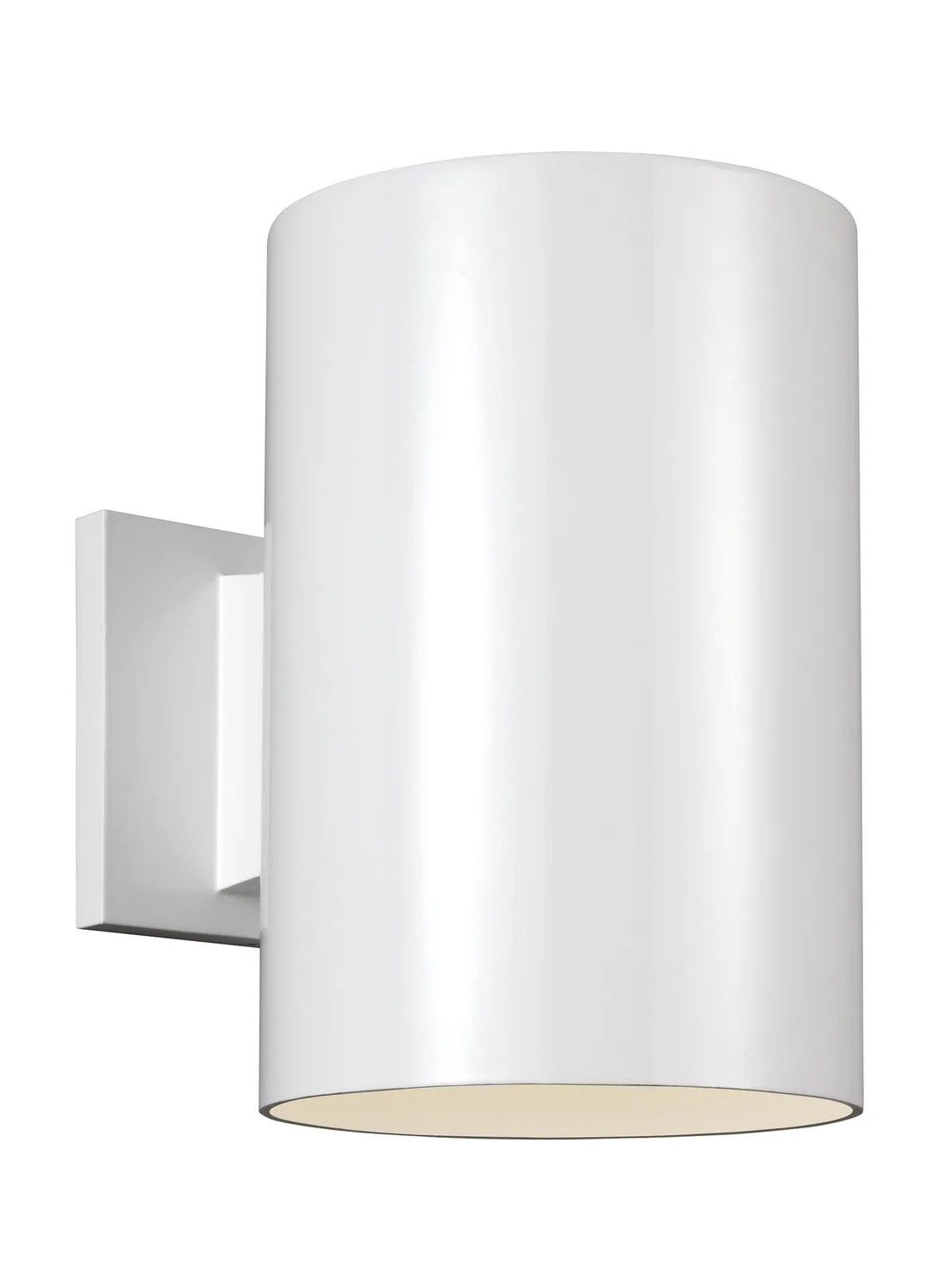 Outdoor Cylinders LED Wall Lantern in White