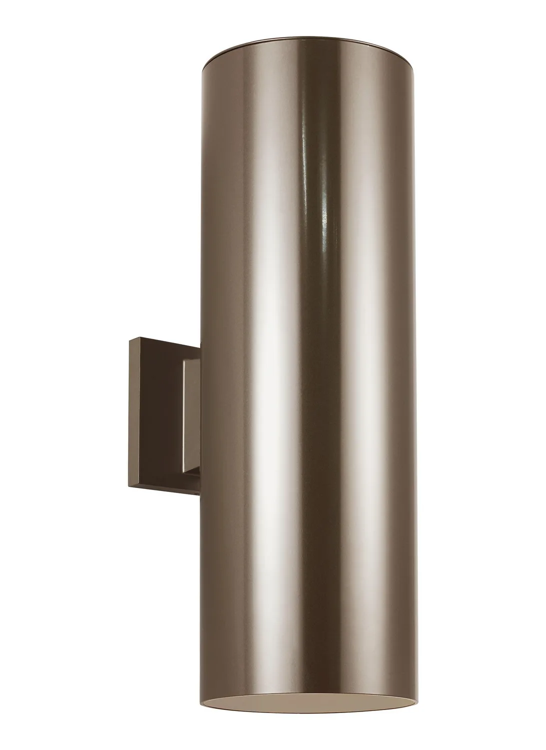 Outdoor Cylinders LED Wall Lantern in Bronze