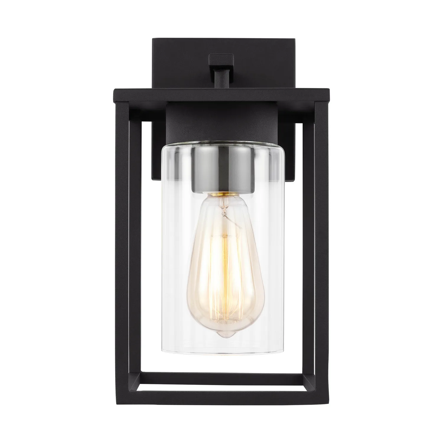 Vado One Light Outdoor Wall Lantern in Black