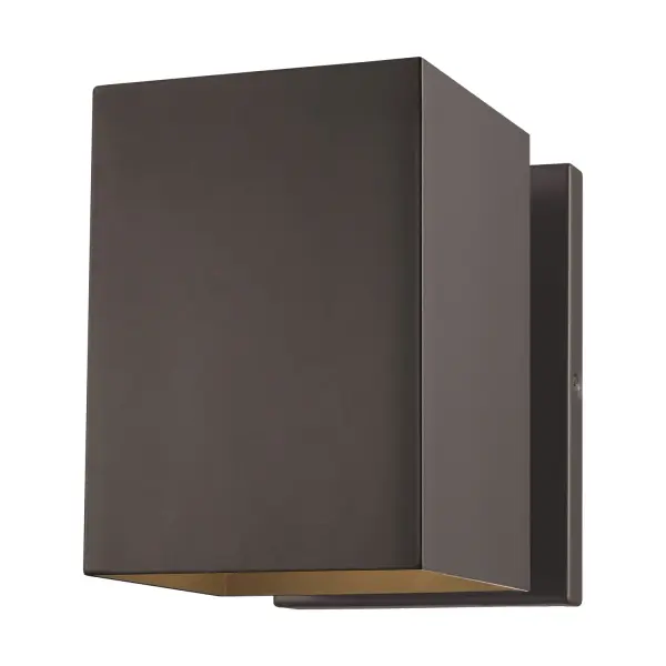 The Pohl outdoor wall lantern combines architectural elegance with practical outdoor lighting. Its rectangular column design with vertical channels creates subtle visual interest while maintaining a minimalist aesthetic.