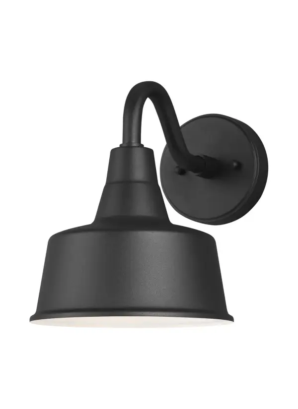 This handcrafted aluminum wall lantern delivers authentic barn-style charm with modern LED efficiency. The wet-rated fixture provides reliable downward illumination for entryways, garages, and patios with customizable mounting depth.