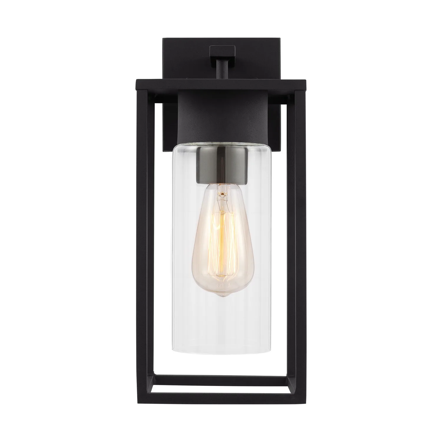 Vado One Light Outdoor Wall Lantern in Black