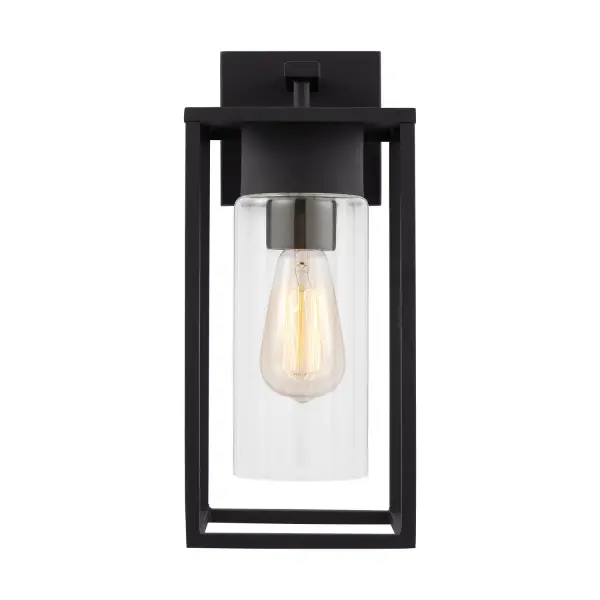 Vado One Light Outdoor Wall Lantern in Black