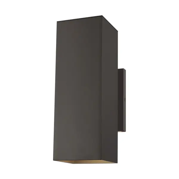 The Pohl wall lantern combines clean architectural lines with practical outdoor performance. Its rectangular column design and vertical channels create visual interest while the wet-rated construction ensures reliable year-round use.