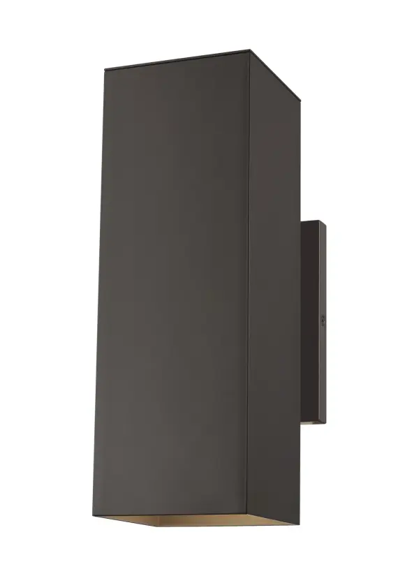The Pohl outdoor wall lantern combines architectural elegance with practical outdoor lighting. Its rectangular column design with vertical channels creates subtle visual interest while the wet-rated construction ensures durability.