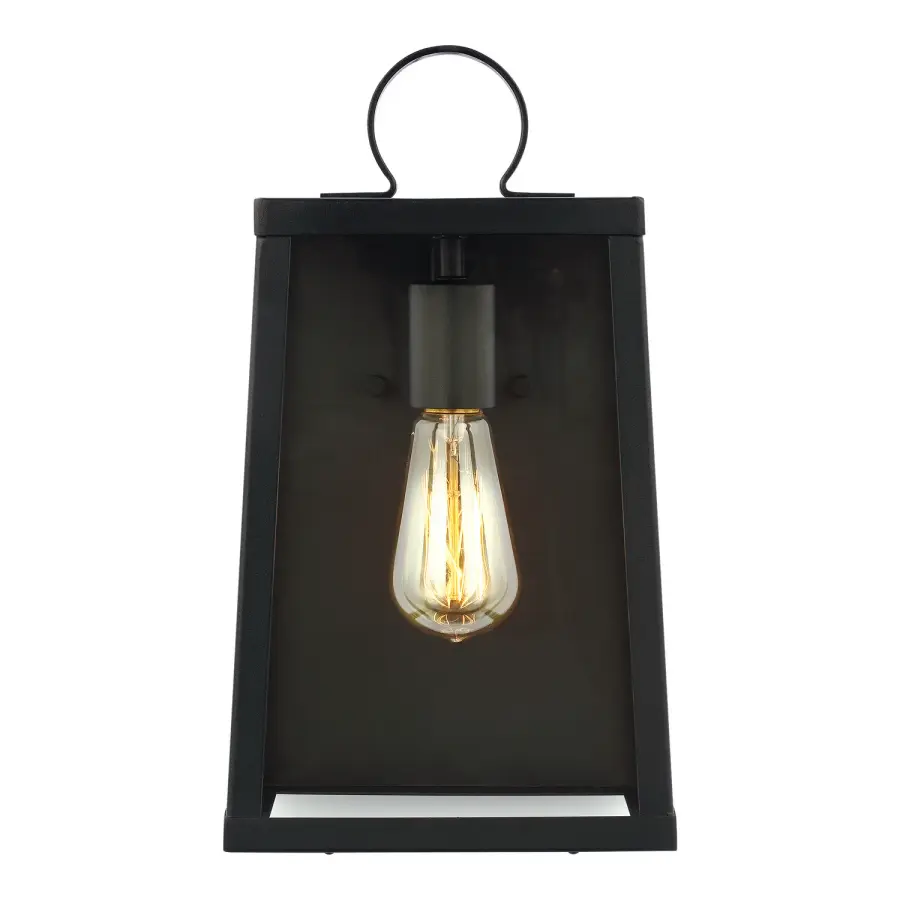 Marinus One Light Outdoor Wall Lantern in Black