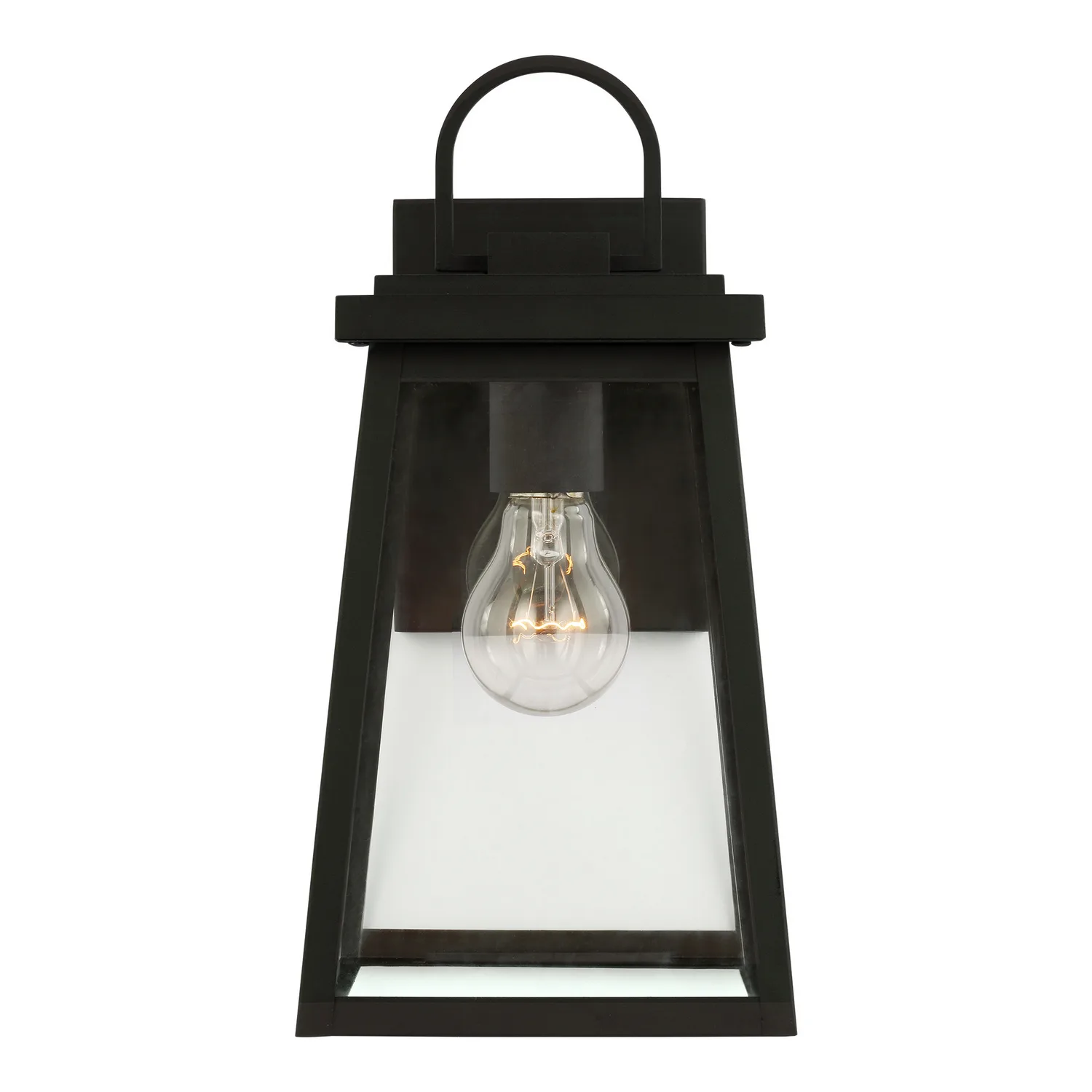 Founders One Light Outdoor Wall Lantern in Black
