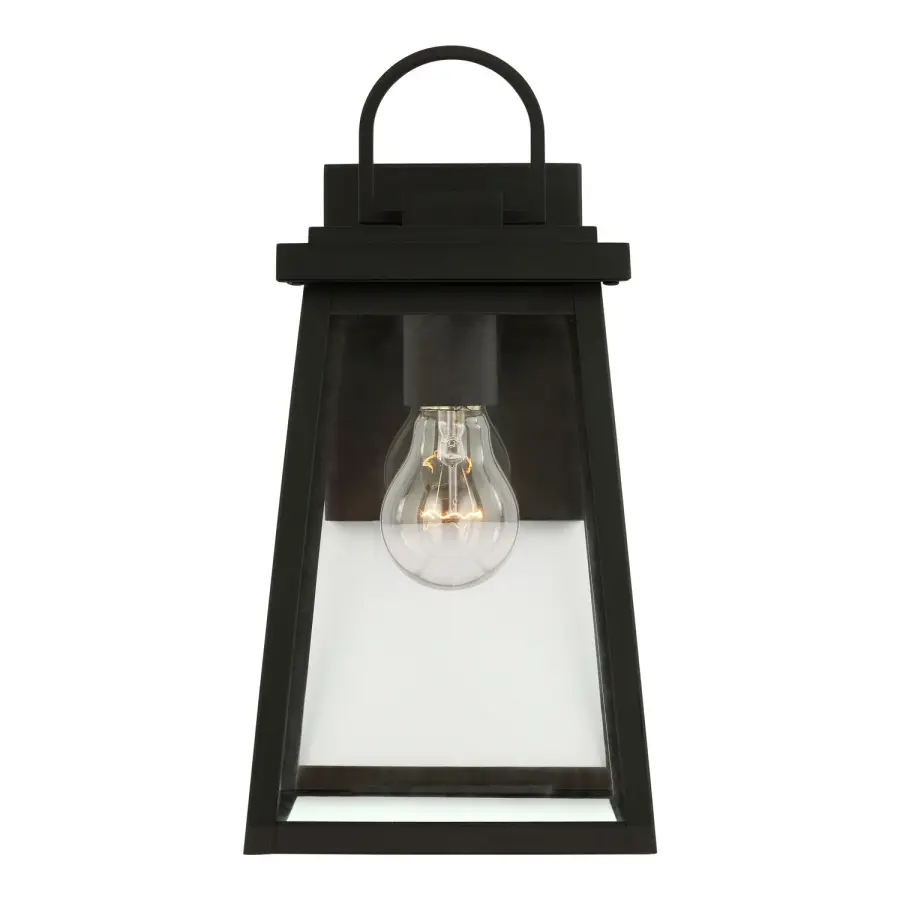 Founders One Light Outdoor Wall Lantern in Black