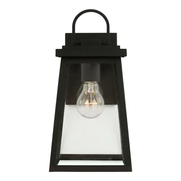 Founders One Light Outdoor Wall Lantern in Black
