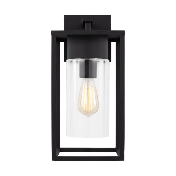 Vado One Light Outdoor Wall Lantern in Black