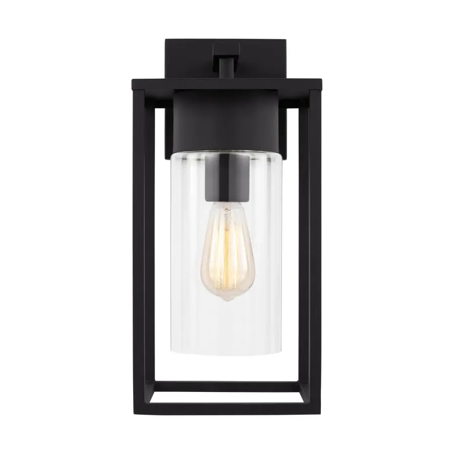 Vado One Light Outdoor Wall Lantern in Black