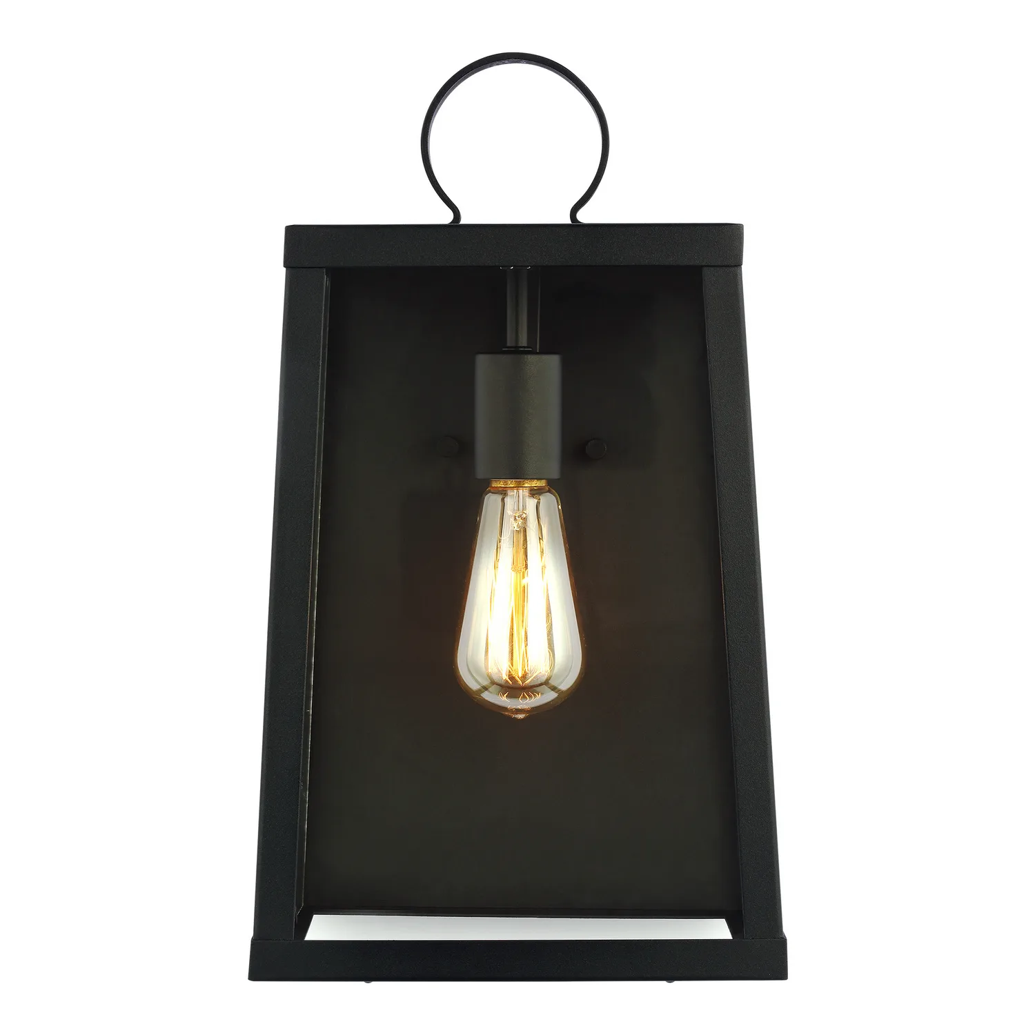 Marinus One Light Outdoor Wall Lantern in Black