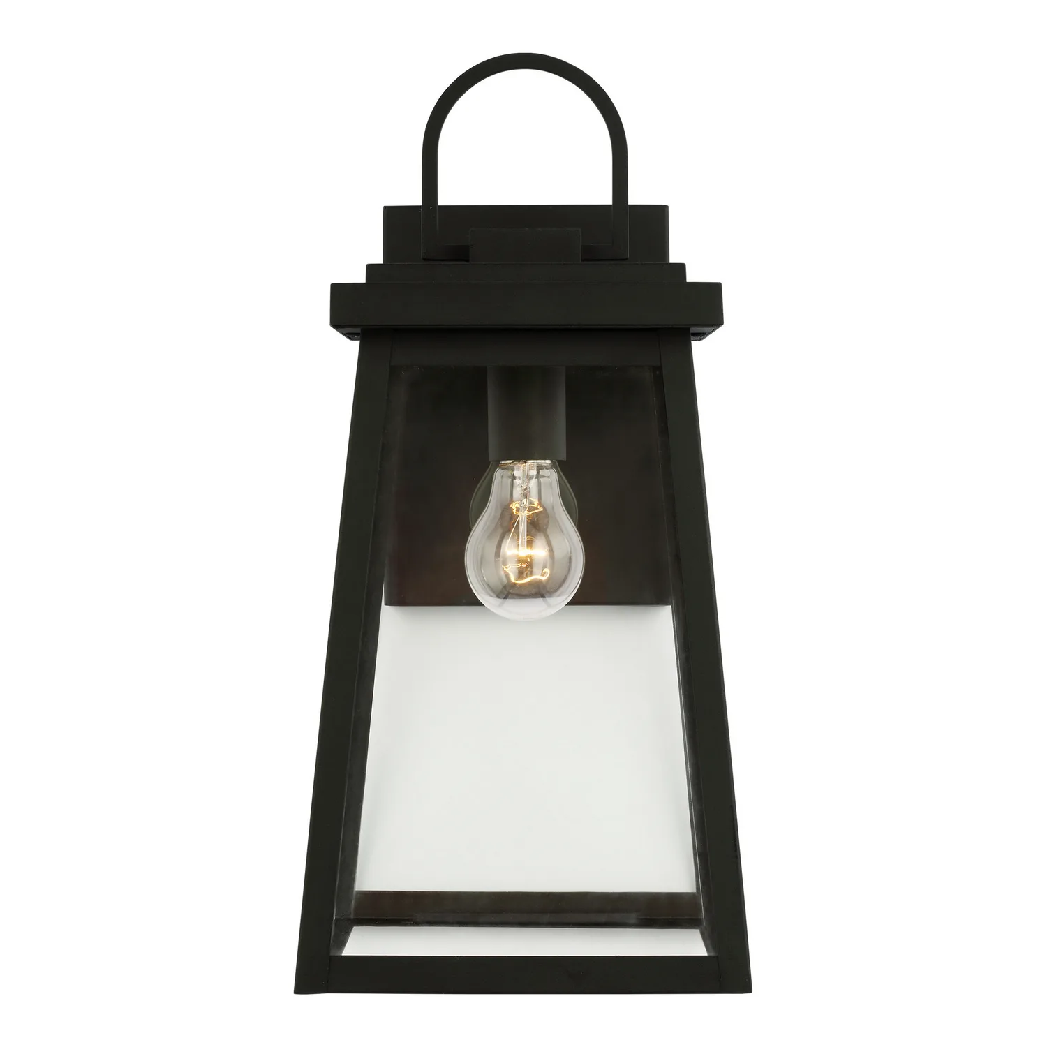 Founders One Light Outdoor Wall Lantern in Black
