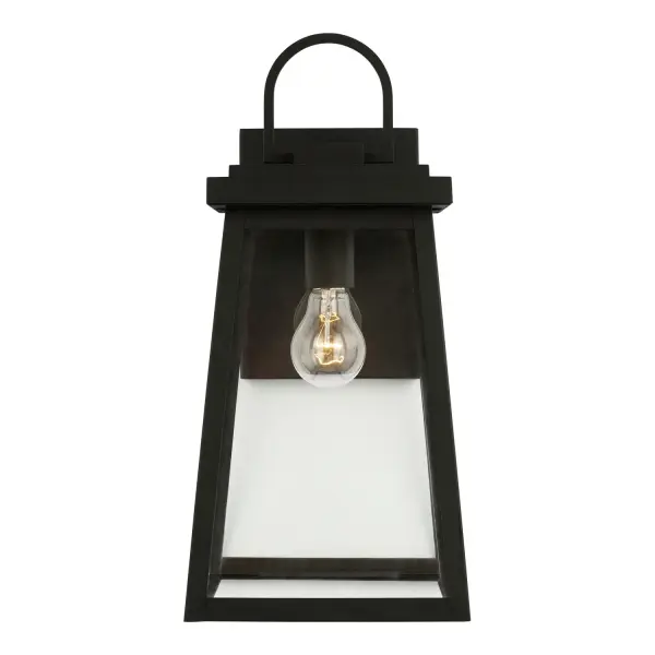Founders One Light Outdoor Wall Lantern in Black