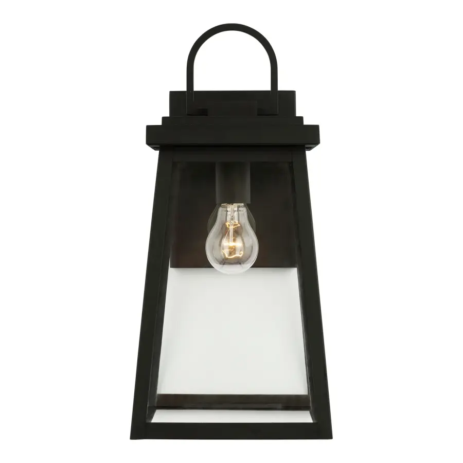 Founders One Light Outdoor Wall Lantern in Black