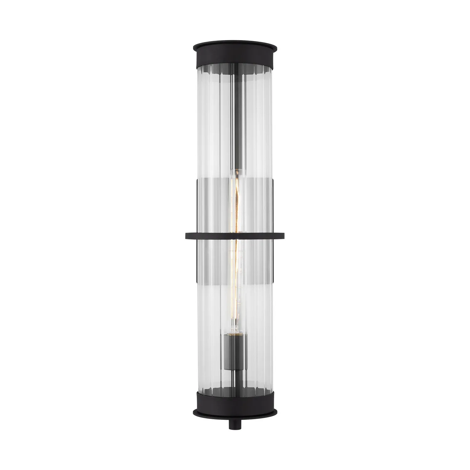 Alcona One Light Outdoor Wall Lantern in Black