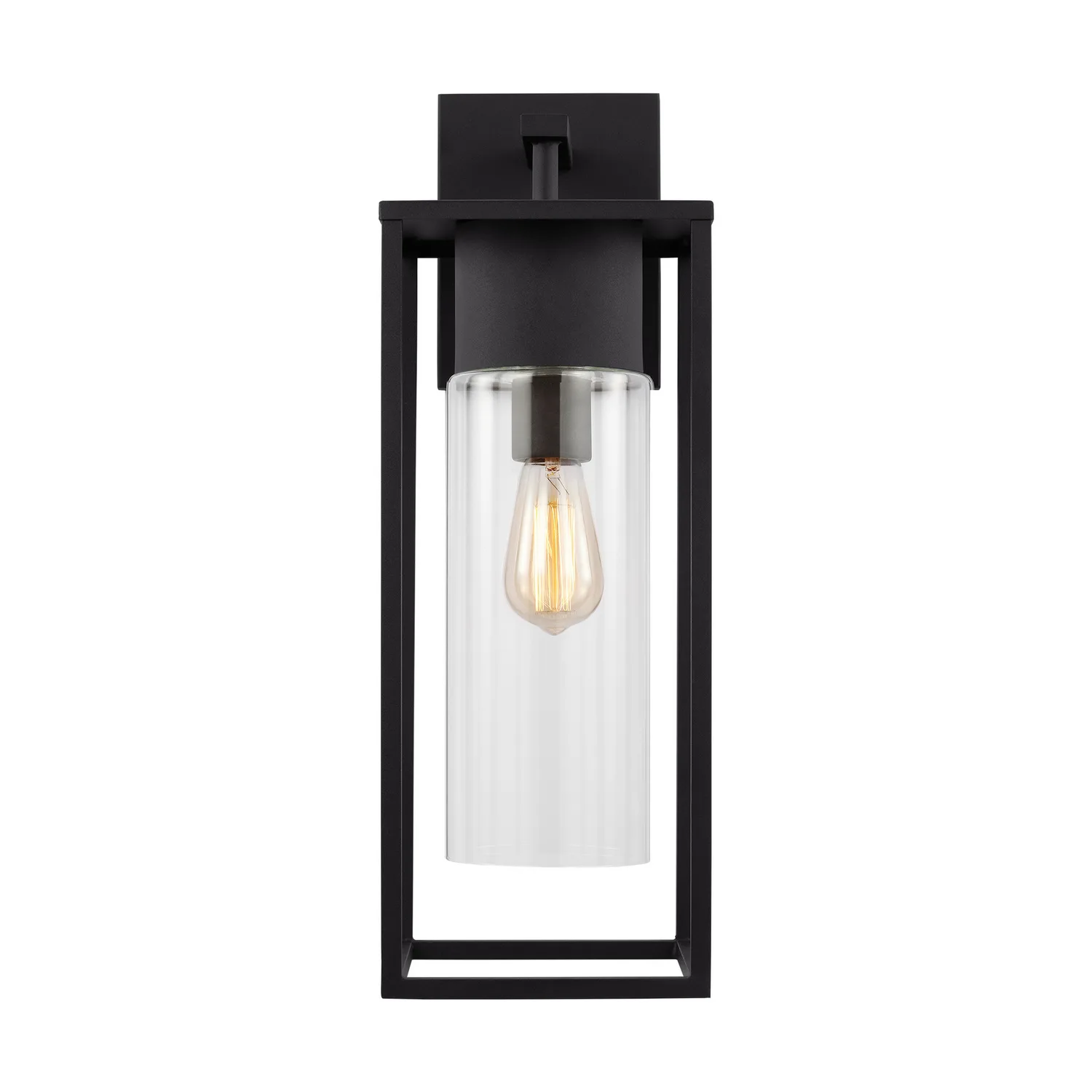 Vado One Light Outdoor Wall Lantern in Black
