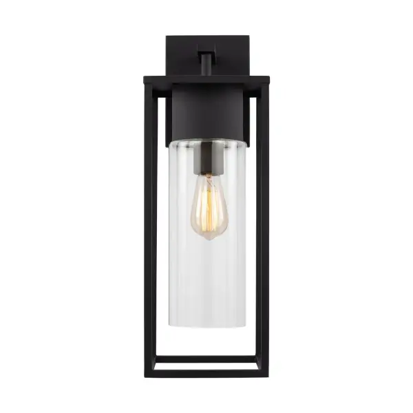 Vado One Light Outdoor Wall Lantern in Black