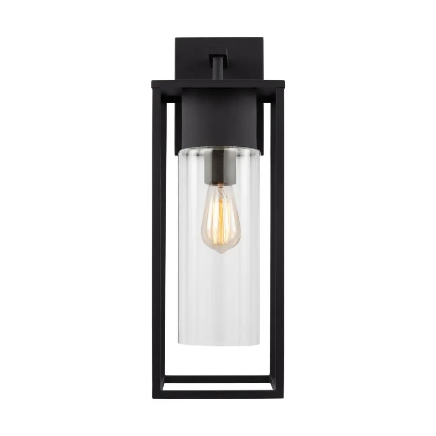 Vado One Light Outdoor Wall Lantern in Black